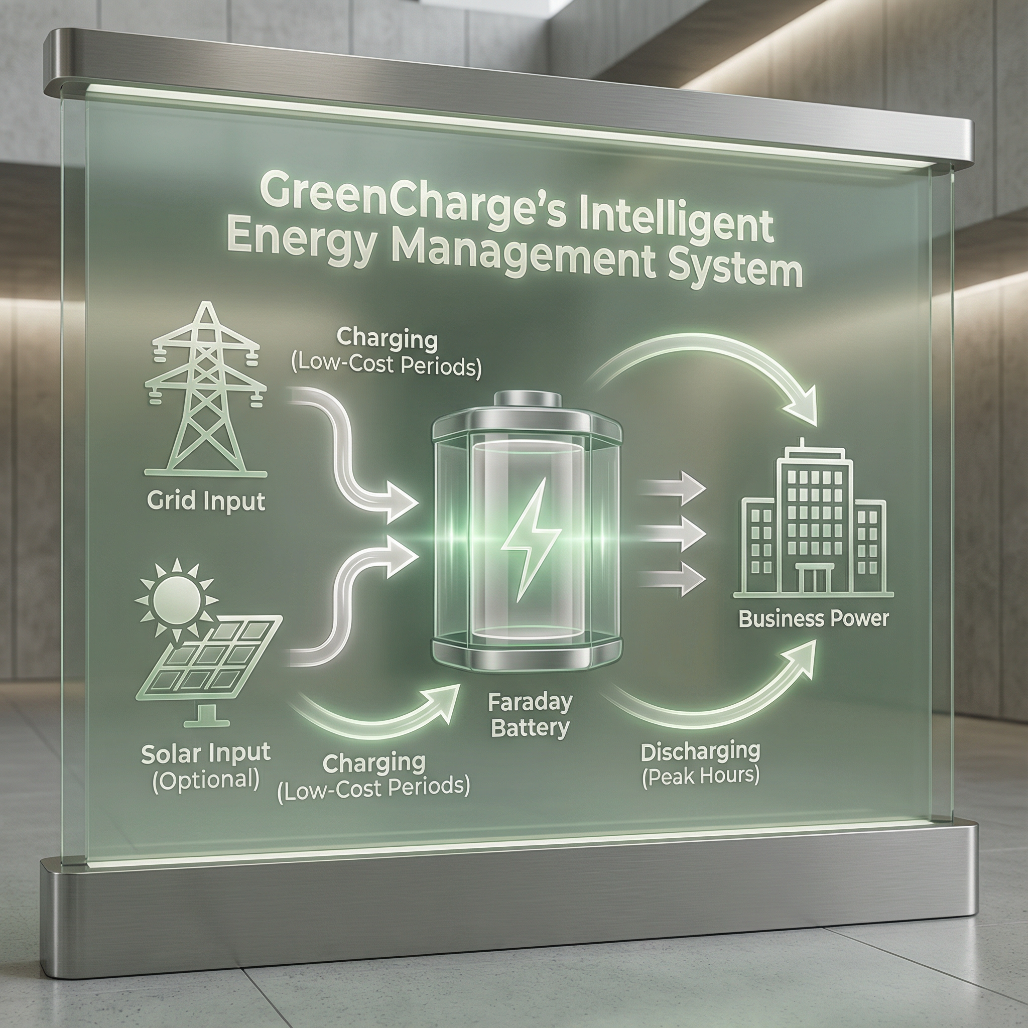 GreenCharge intelligent energy management system diagram